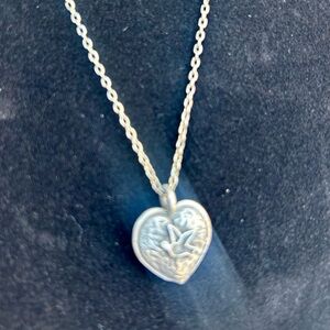 Silver Heart Locket Necklace